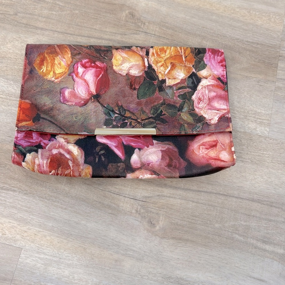 Jessica McClintock floral clutch